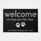 Moderne gepersonaliseerde hoop dat je van honden h deurmat (Voorkant)