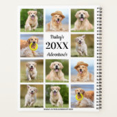 Moderne gepersonaliseerde huisdier hond foto colla planner (Achterkant)