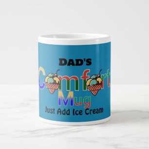 Moderne gepersonaliseerde kleur humor papa's comfo extra grote beker
