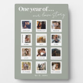 Moderne gepersonaliseerde koppels foto liefdesverh fotoplaat (voorkant)