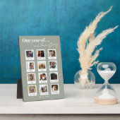 Moderne gepersonaliseerde koppels foto liefdesverh fotoplaat (Zijkant)