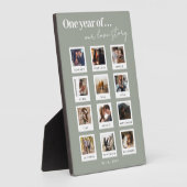 Moderne gepersonaliseerde koppels foto liefdesverh fotoplaat (Zijkant)