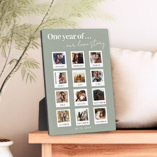 Moderne gepersonaliseerde koppels foto liefdesverh fotoplaat