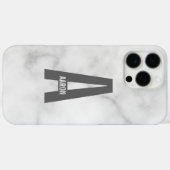 Moderne Gepersonaliseerde Krachtige Monogram en Na Case-Mate iPhone Case (Achterkant (horizontaal))