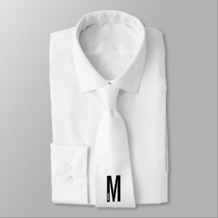 Moderne Gepersonaliseerde Krachtige Monogram en Na Stropdas