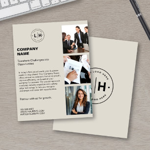 Moderne Gepersonaliseerde Logo Foto Zakelijk Flyer