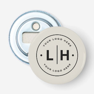Moderne Gepersonaliseerde Logo Zakelijke Button Flesopener