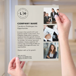 Moderne Gepersonaliseerde Logo Zakelijke Markt Flyer