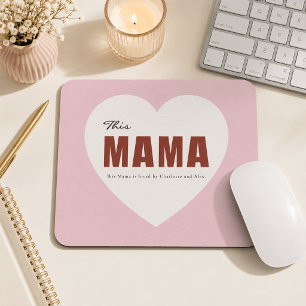 Moderne Gepersonaliseerde Mama Hart Muismat