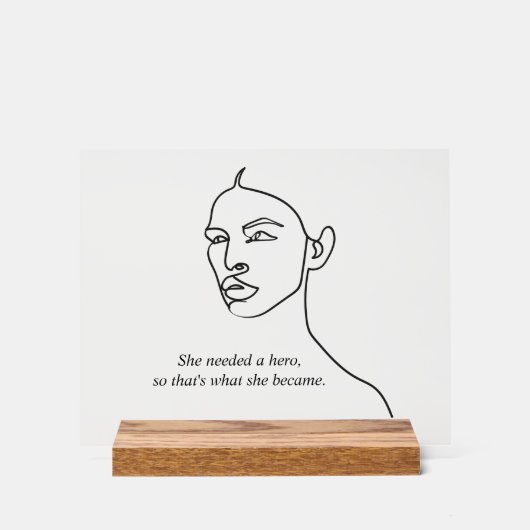 Moderne gepersonaliseerde meisjesgeschenken acryl bord (Voorkant)