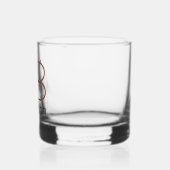Moderne gepersonaliseerde Monogram Cocktail Drinkw Whisky Glas (Links)