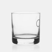 Moderne gepersonaliseerde Monogram Cocktail Drinkw Whisky Glas (Rechts)