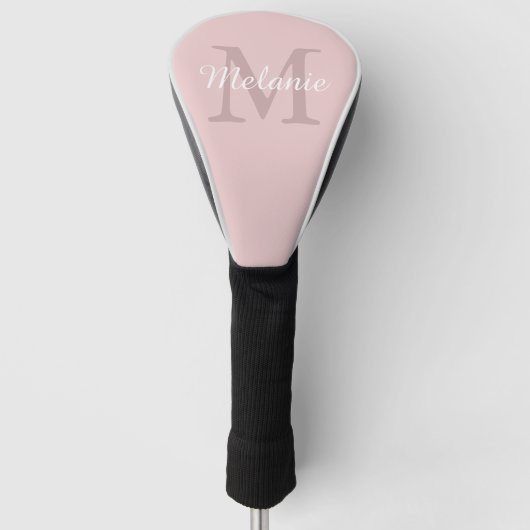 Moderne gepersonaliseerde monogram lettertype golfheadcover (Voorkant)