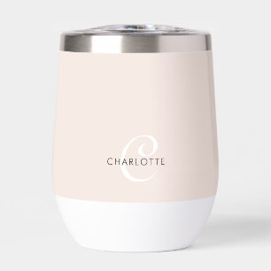 Moderne gepersonaliseerde Monogrammed Blush Roze