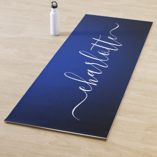 Moderne Gepersonaliseerde Naam Chic Calligrafie Yogamat