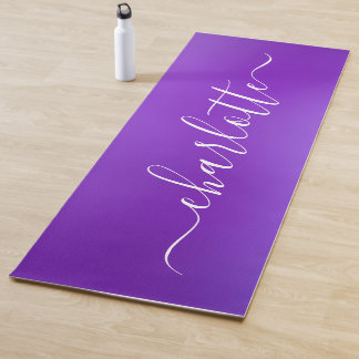 Moderne Gepersonaliseerde Naam Chic Calligrafie Yogamat