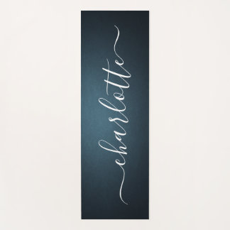 Moderne Gepersonaliseerde Naam Chic Calligrafie Yogamat