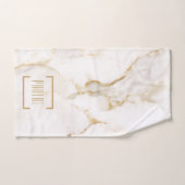 Moderne Gepersonaliseerde Naam Gouden Effect Marme Bad Handdoek (Handdoek)