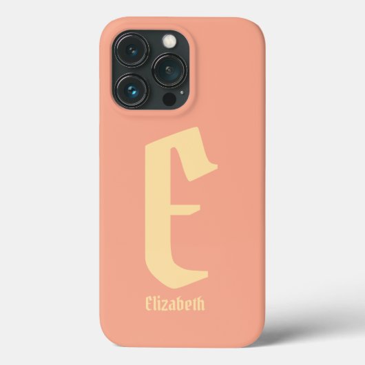 Moderne Gepersonaliseerde Naam Monogram Roze iPhon Case-Mate iPhone Case (Achterkant)