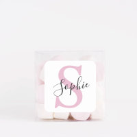 Moderne gepersonaliseerde naam Monogram roze
