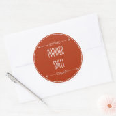 Moderne gepersonaliseerde paprika zoete rode witte ronde sticker (Envelop)