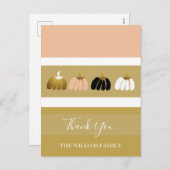 Moderne gepersonaliseerde pompoenen in zwart, wit, feestdagenkaart (Voorkant / Achterkant)