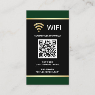 Moderne gepersonaliseerde QR-code Wifi-netwerkwach Visitekaartje
