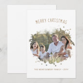 Moderne gepersonaliseerde Splash Photo Christmas Feestdagenkaart (Voorkant / Achterkant)