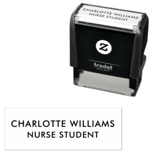 Moderne gepersonaliseerde studentennaam  zelfinktende stempel