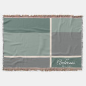 Moderne Gepersonaliseerde Trouw Koppel Naam Datum  Deken (Voorkant)