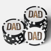 Moderne gepersonaliseerde vader gevestigd poker chips (Opstapeling)