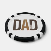 Moderne gepersonaliseerde vader gevestigd poker chips (Enkel)