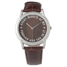 Moderne gepersonaliseerde vader graveer vaders dag horloge