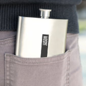 Moderne gepersonaliseerde vette monogram en naam flacon (Voorbeeld)