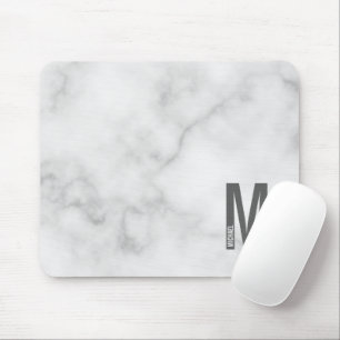 Moderne gepersonaliseerde vette monogram en naam muismat