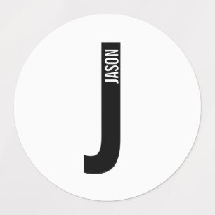 Moderne gepersonaliseerde vette monogram- en naaml labels