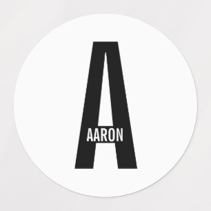 Moderne gepersonaliseerde vette monogram- en naaml labels