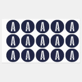 Moderne gepersonaliseerde vette monogram- en naaml labels (Vel)