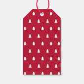Moderne geruite kerstboom cadeaulabel (Achterkant)