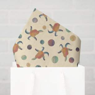 Moderne geschilderde geitenillustraties en polka d tissuepapier