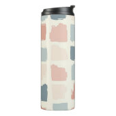 Moderne geschilderde pleinen thermosbeker (Gedraaid links)