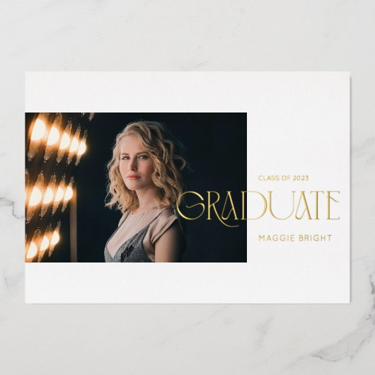 Moderne gescriptte 2023 afstudeer aankondiging (Voorkant)