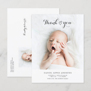 Moderne Geslacht Neutrale Bedankt Baby Aankondigin Briefkaart