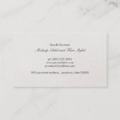 Moderne gestreept beige, FAUX Gold Sequin-monogram Visitekaartje (Achterkant)