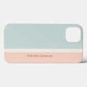 Moderne gestreept pastels, blauw en kleurenblok Case-Mate iPhone case (Achterkant (horizontaal))