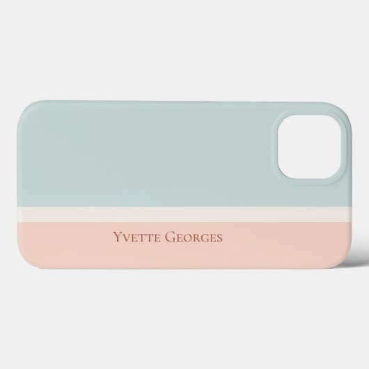 Moderne gestreept pastels, blauw en kleurenblok Case-Mate iPhone case (Achterkant (horizontaal))