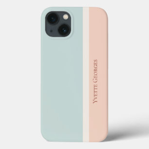 Moderne gestreepte pasteltinten, kleurblokken in b iPhone 13 hoesje