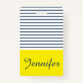 Moderne gestreepte patroon badge (Voorkant)