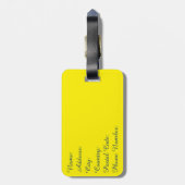 Moderne gestreepte patroon bagagelabel (Achterkant verticaal)