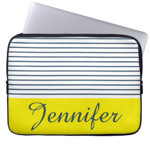 Moderne gestreepte patroon laptop sleeve